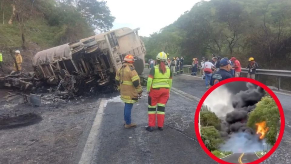 El terrible percance ocasionó un fuerte incendio, despidiendo humo que pudo verse a varios kilómetros de distancia