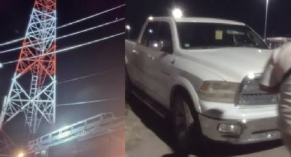 Hombre se sube con machete a torre de telefonía en Coahuila; robó una camioneta