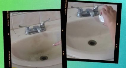 El truco con solo un ingrediente para quitar el sarro del lavabo del baño | VIDEO