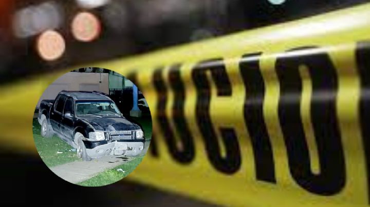 Derrumba poste de alumbrado sobre Bulevar Dos Laredos y abandona su camioneta, para no pagar daños