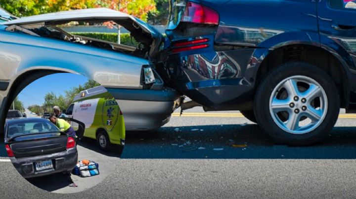 Mujer resulta herida en choque al poniente de la ciudad; culpable escapa