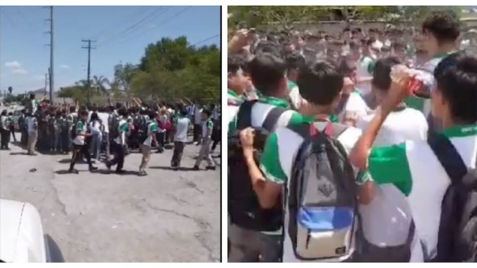 Decenas de alumnos del Conalep participan en pelea campal.