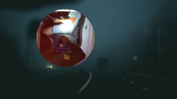 Hallan a trailero ‘ido’ estacionado en carretera; culpan a bruja | VIDEO