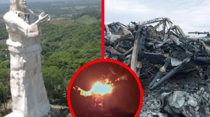 Rayo destruye al Cristo Pescador de La Concordia | VIDEO