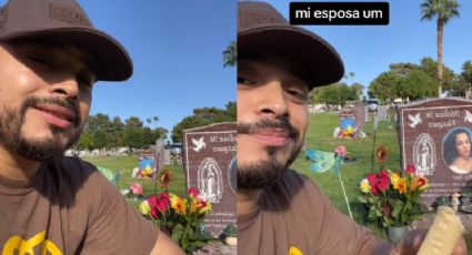 Hombre viudo visita todos los días a su difunta esposa; demuestra su amor en redes | VIDEO