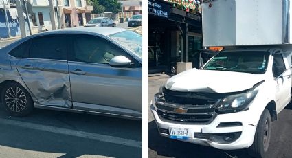 Chocan en plena Avenida Guerrero: Jetta vs Chevrolet se dan encontronazo