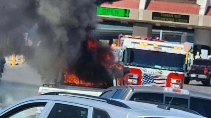 Camioneta en llamas en el Puente 2 paraliza el tráfico; acuden bomberos a la escena