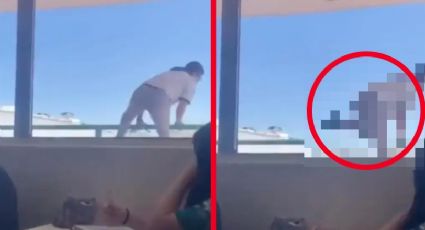 Joven se arroja desde tercer piso de una escuela en Chihuahua | VIDEO