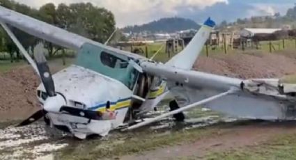 Grupo norteño se salva de milagro, al accidentarse la avioneta en la que viajan | VIDEO