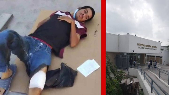 Lo dan de alta aun con bala en su pierna y lo dejan en la banqueta