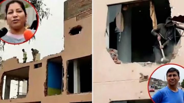 Suegro la desaloja, y en venganza ella demuele la casa | VIDEO