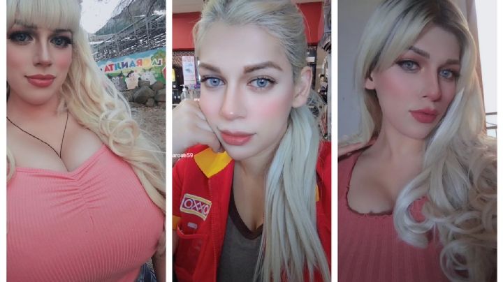 Estas son las mejores fotos de la cajera del Oxxo, conocida como Barbie humana | VIDEO