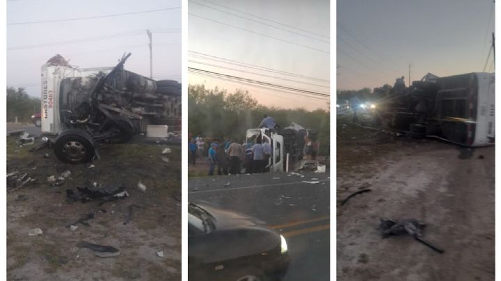 Grave accidente en Carretera a Laredo; reportan trabajadores lesionados | VIDEO