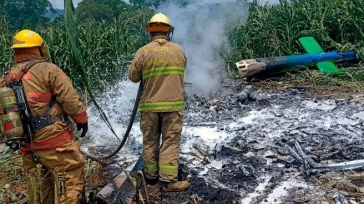 Se desploma e incendia helicóptero en Jalisco;  hay tres calcinados