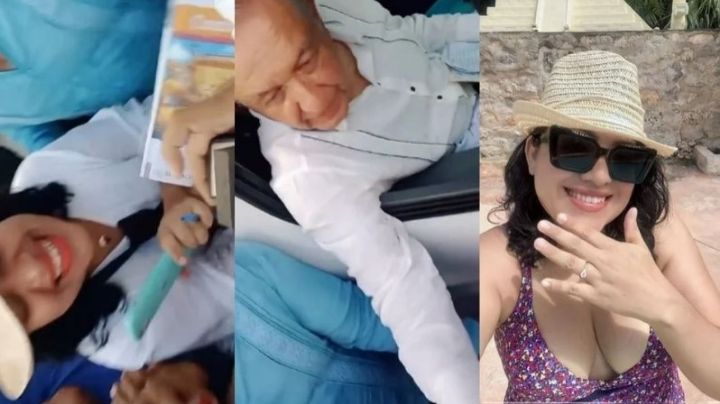 Joven le da anillo a novia frente a AMLO y lo invitan a la boda | VIDEO