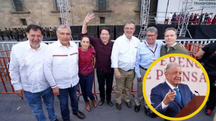 AMLO agradece actitud de 'corcholatas' durante proceso de Morena