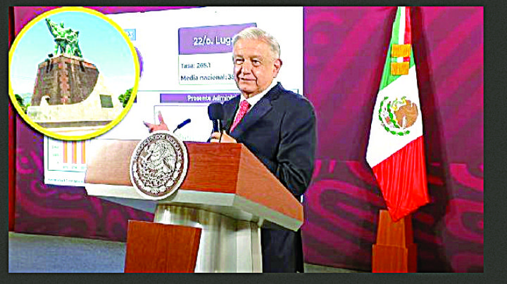 AMLO rinde homenaje a fundadores de Nuevo Laredo