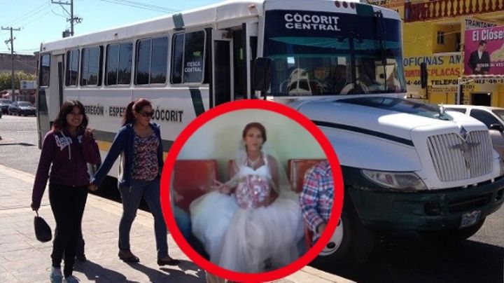 Novia llega a su boda a bordo de autobús público ¡a 20 minutos de empezar! | FOTO