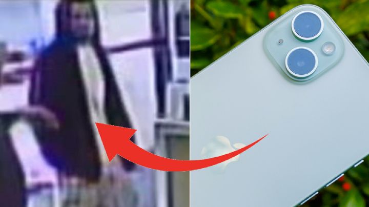 Hombre se lleva iPhone 15 Plus sin permiso; Policía de Laredo lo busca
