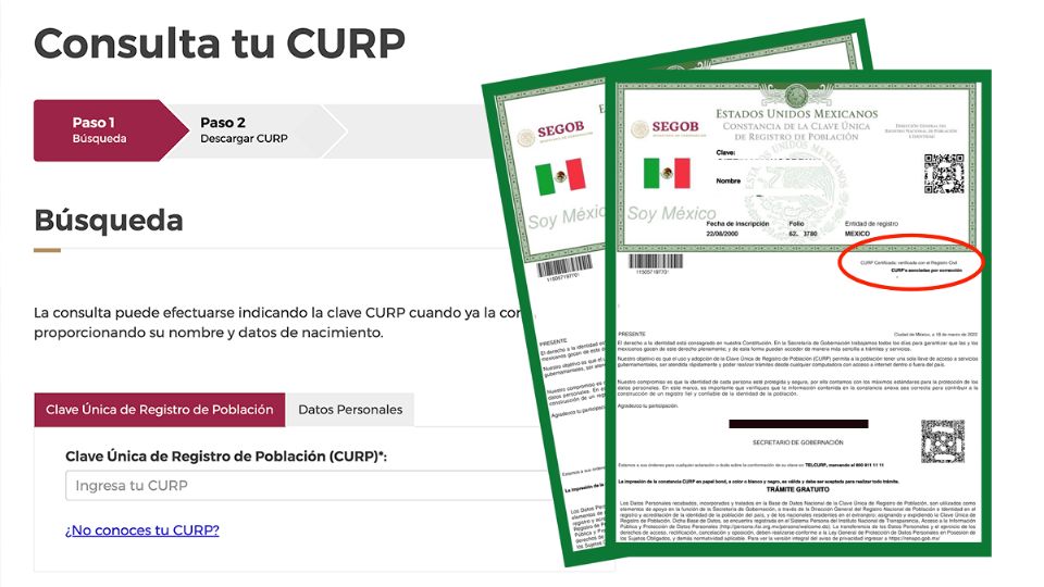 Descarga la CURP certificada