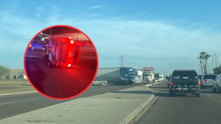 Triple choque en Bob Bullock deja un vehículo volcado y dos personas heridas de gravedad