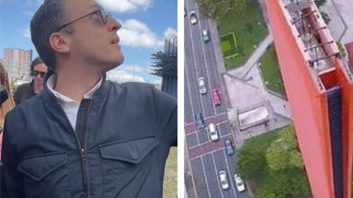 Donaldo Colosio desciende 70 metros a rapel del Faro de Comercio I VIDEO