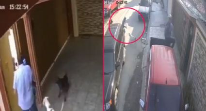 Perro salva a su dueño de un asalto; lo amagaron justo al entrar a su casa | VIDEO