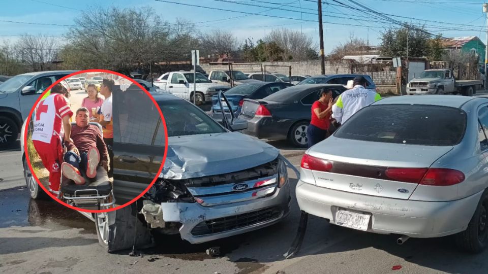 Accidente sobre la avenida Eva Sámano