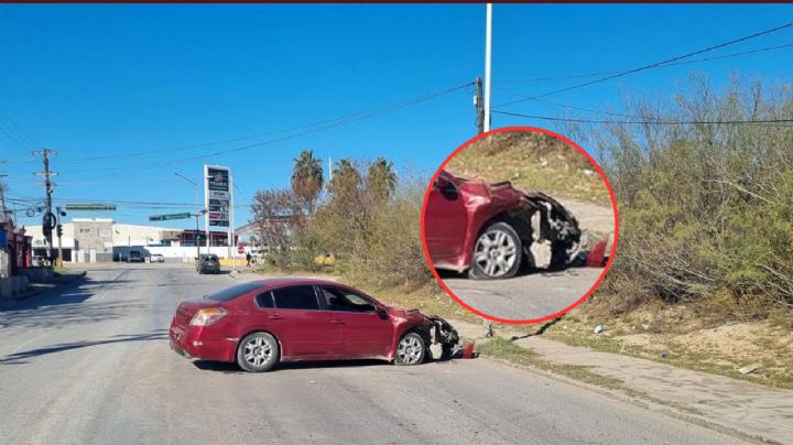 Conductor abandona su coche cerca de la Zona luego de chocar contra arbotante