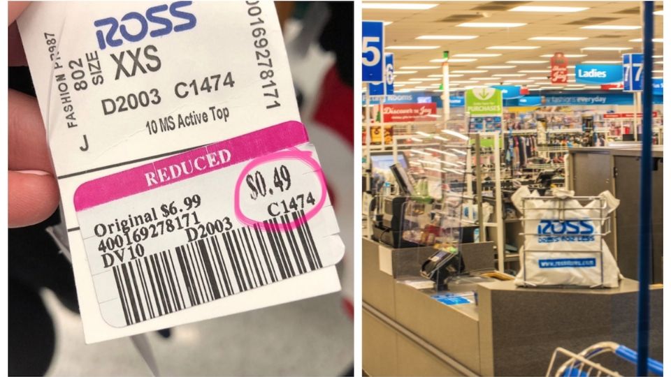 Algunos artículos de Ross Dress for Less se venden a 49 centavos.