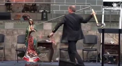 Pastor destruye imagen de la Virgen de Guadalupe en vivo; provoca indignación en redes | VIDEO