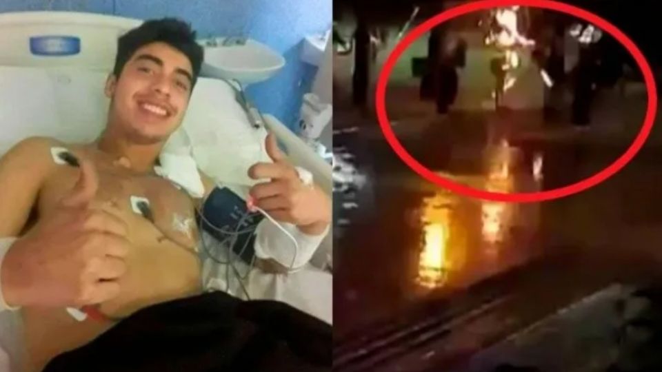 De milagro el joven de 26 años logró sobrevivir a la descarga eléctrica, la cual es prácticamente mortal para sus víctimas