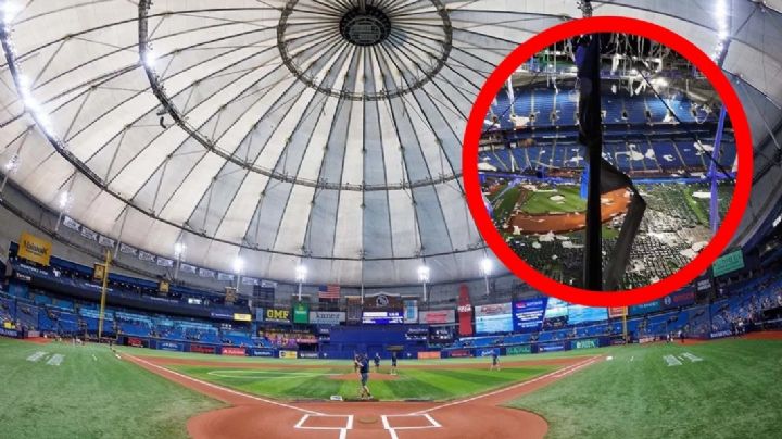 Huracán Milton causa millonarias pérdidas en estadio de los Rays; arranca 85% de su techo | VIDEO