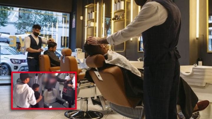 Barbero le corta el cabello y cliente termina asaltándolo | VIDEO
