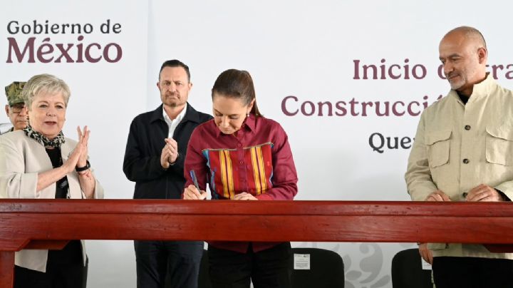 Claudia Sheinbaum da banderazo de salida a trabajos del tren México-Querétaro