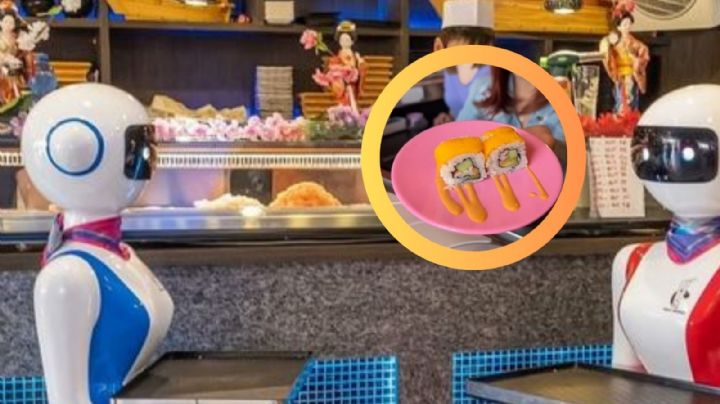 El restaurante en Nuevo León donde un robot te atiende y la comida llega por una banda giratoria | VIDEO