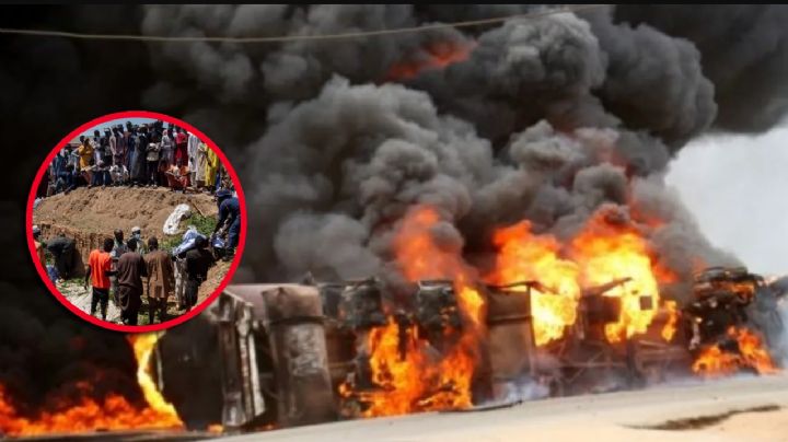 Pobladores rapiñan pipa con gasolina y explota; más de 100 calcinados en el incidente