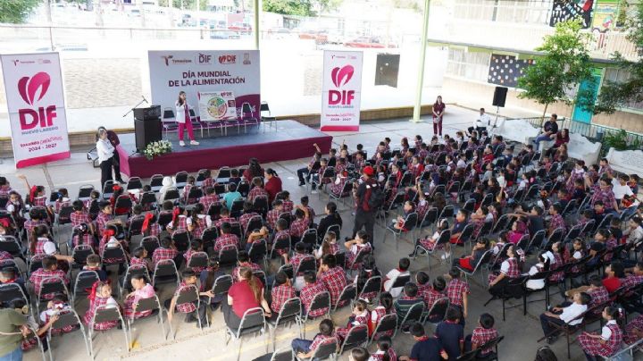 Nuevo Laredo: alumnos de la Primaria Revolución celebran Día Mundial de la Alimentación