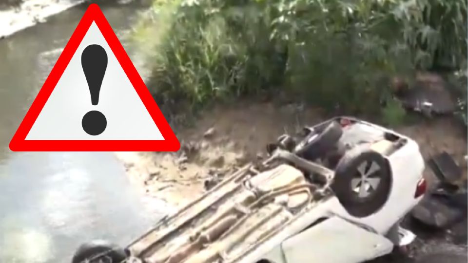 El aparatoso accidente se registró en la Carretera Nacional