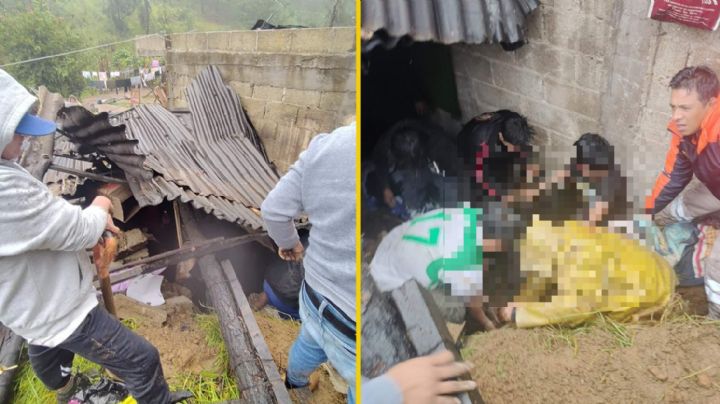 Madre e hijo quedan atrapados en alud de tierra sobre su casa; así fueron rescatados