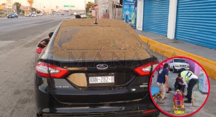 Reportan accidente en Calzada de los Héroes; conductores chocaron contra una montaña de tierra