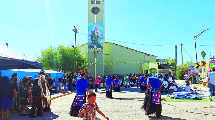 Con rezos, danza y música, así celebraron a San Judas Tadeo en Nuevo Laredo