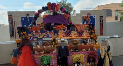 Kínder de Nuevo Laredo rinde homenaje a difuntos con espectacular altar de muertos