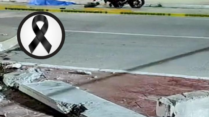Joven pide moto prestada y muere al estrellarse en banca de concreto | FOTO