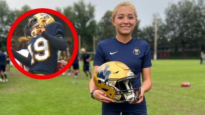 Pateadora de Pumas recibe brutal impacto en partido; es la única mujer en la Onefa | VIDEO
