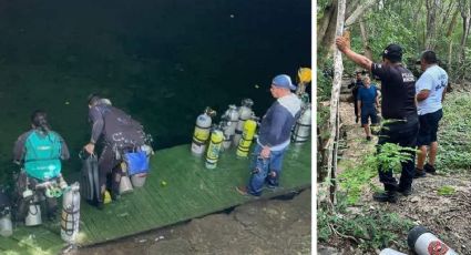 Hallan muerto a buzo argentino en cenote de Yucatán; estaba a 28 metros de profundidad