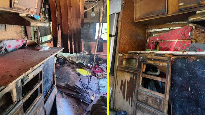 Nuevo Laredo: fuego deja sin hogar a familia y DIF lleva ayuda