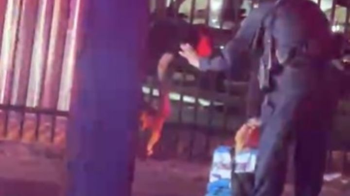 Policía atropella a abuelita afuera de la cárcel y le fractura una pierna en Laredo; esto se sabe