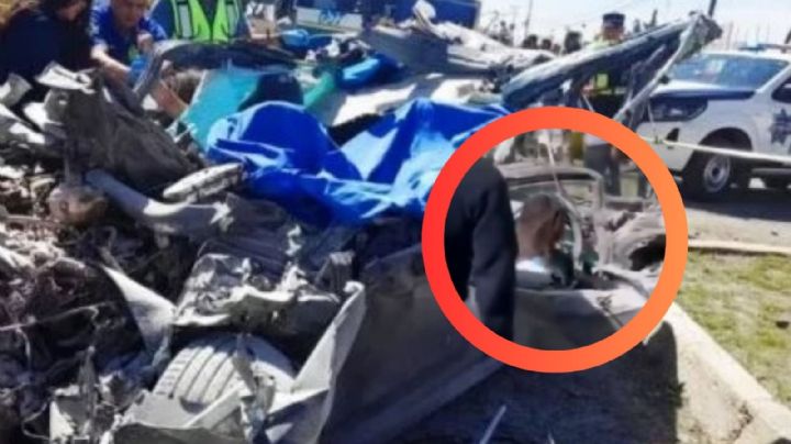 Audi destrozado en brutal choque mortal en la México-Pachuca; un muerto y una mujer prensada | IMÁGENES FUERTES