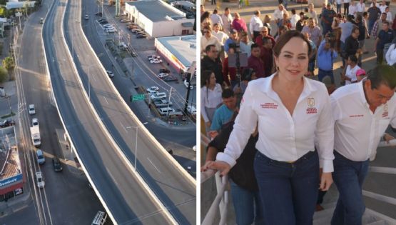 Nuevo Laredo estrena puente peatonal y vehicular en la avenida Eva Sámano